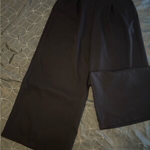 Elegant Navy Wide-Leg Pants